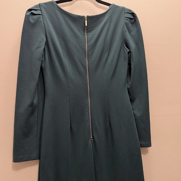 Rachel Parcell designer green long sleeve fitted midi dress Size Medium - Picture 4 of 6
